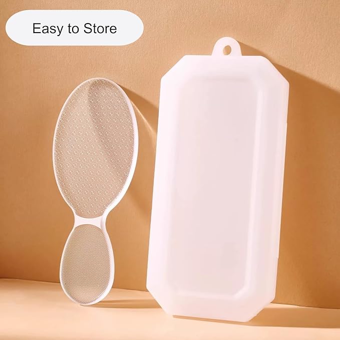 Nano Glass Foot File 2 in 1, Foot Scrubber Callus Remover, Foot Care Pedicure Tool, Portable Foot Scrubber for Dead Skin Removal, Cracking, Wet and Dry Feet,Unique Bowling Shape Design