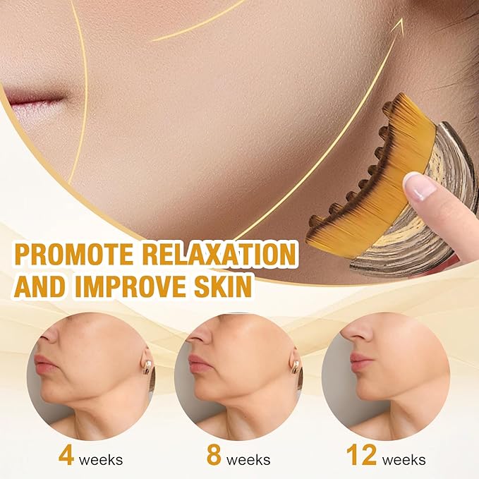 Lymphatic Contour Face Brush, 3 PCS Lymphatic Drainage Brush, Soft Bristles Lymphatic Drainage Massager, Portable Ergonomic Beauty Tool with Travel Case, Suitable for All Skin Types