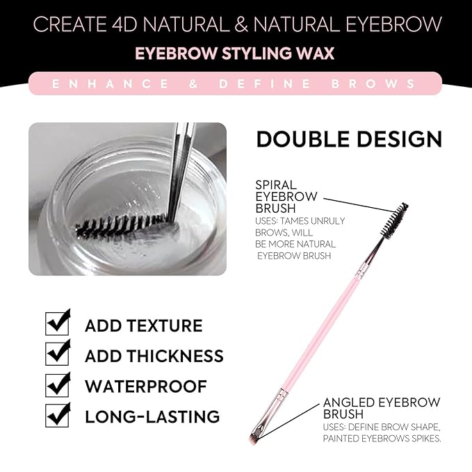 Eyebrow Gel - Clear Brow Styling Wax | Long Lasting Shaping Cream | Natural Eye Brow Lift Cosmetic Styling Formula Makeup Grooming Gel For Women Girlfriend Mom Routine