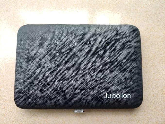 Manicure Set, Jubolion 19pcs Stainless Steel Professional Nail Clippers Pedicure Set with Black Leather Storage Case, Portable Grooming Kit for Travel or Home, Perfect Gifts Women and Men (Black)