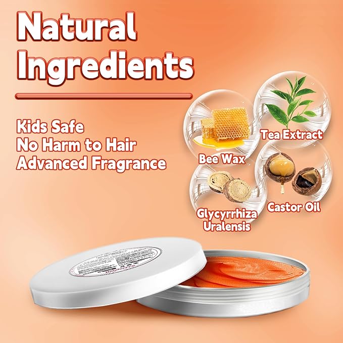 Orange Hair Color Wax, Temporary Washable Hair Color Dye for Kids, Temporary Dye Wax Natural Hairstyle Cream Hair Pomades for Women & Men Party Cosplay Halloween