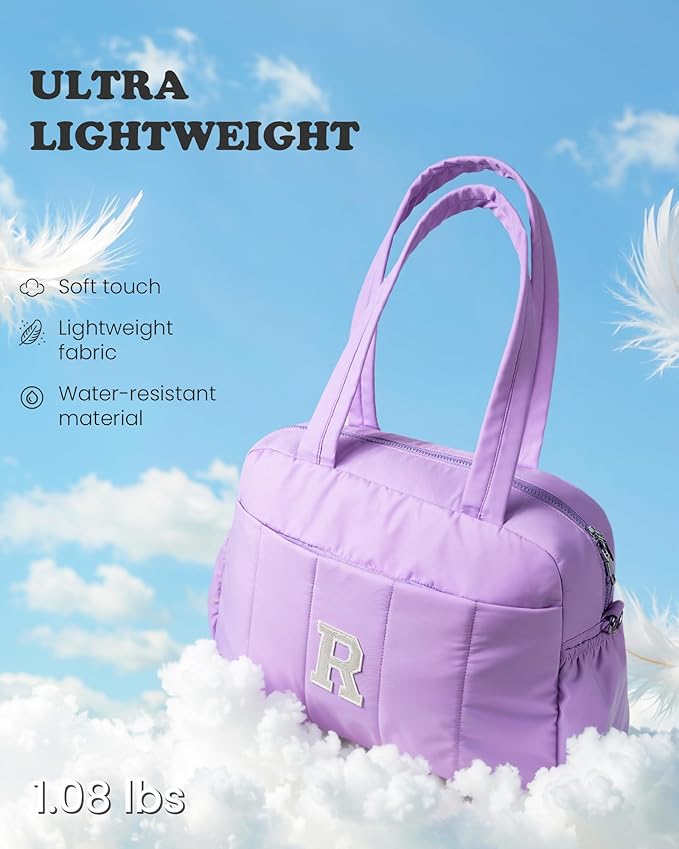 Sweet 16 Gifts for Girls-Gift Idea for Women Her-Initial Duffle Bag, Carry On Bags for Women，Overnight Bag with Wet Pocket，Lightweight Travel Bags Personalized Gym Tote with Makeup Pouch