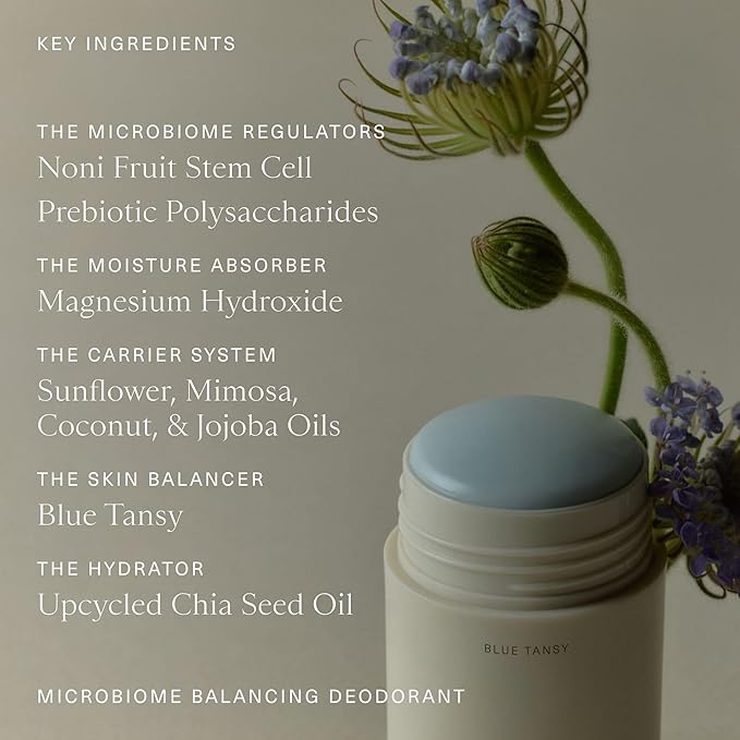 Oak Essentials Microbiome Balancing Deodorant | Aluminum-Free, Clean Deodorant with Blue Tansy for All-Day Odor Protection, 1.7 Oz