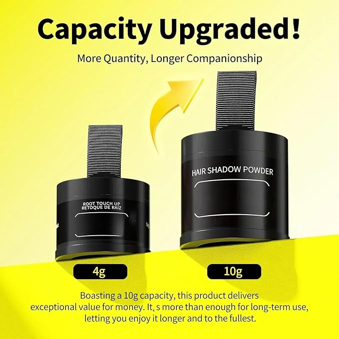 Gowwim Root Touch up Powder, Instantly Gray Hair Cover up Hairline Powder for Women & Men Waterproof and Sweatproof Root Cover Up Long-Lasting for Thinning & Loss Hair (Brown, 10g)