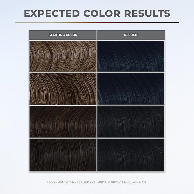 XMONDO Color Blue Black Color Depositing Mask & Semi-Permanent Hair Dye Super Gloss Infused with Bond Boosters for Nourishment, Revitalize & Repair, Vegan Formula, 8 Fl Oz