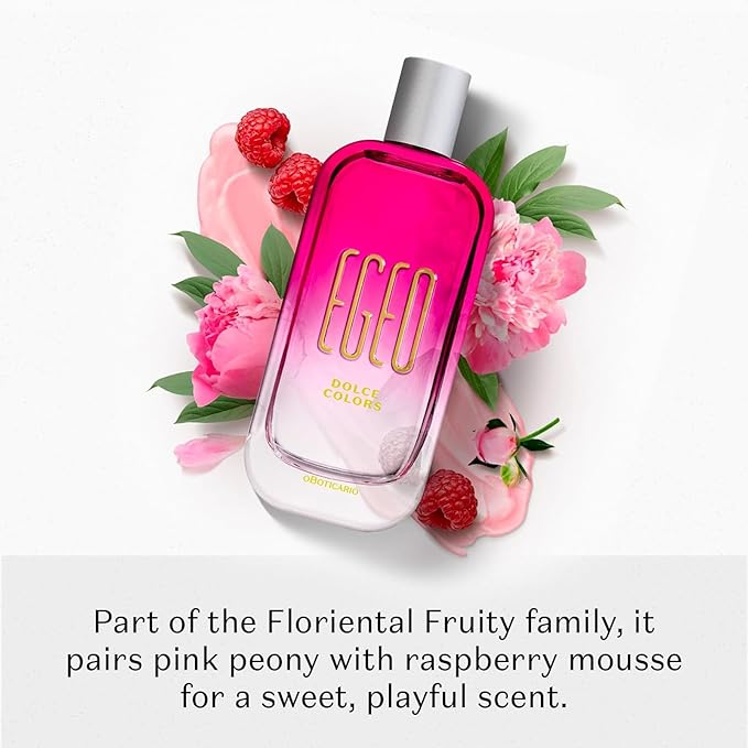 O BOTICARIO Egeo Dolce Colors Eau de Toilette, Floriental Fruital Scented Fragrance Perfume for Women, 3 Ounce