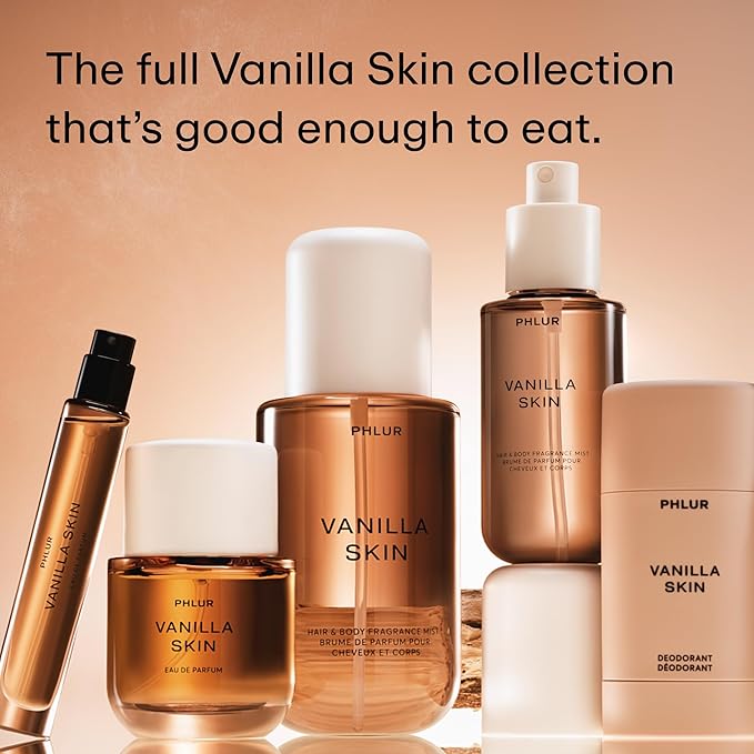 PHLUR Vanilla Skin Deodorant Duo - Natural 48 Hour Odor Protection - Baking Soda Free & Aluminum Free Deodorant with Salicylic Acid, Arrowroot Powder & Tamanu Oil (2 x 1.76 oz)