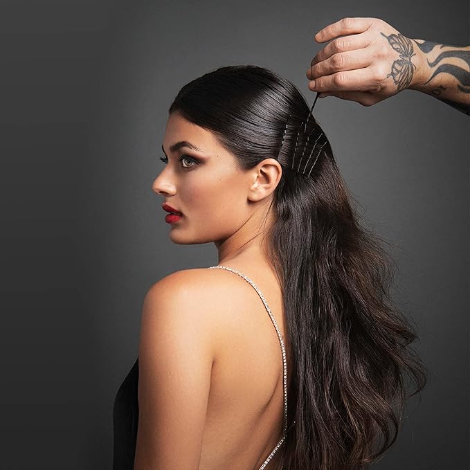 Fromm Style Artistry 2" Crimped Bobby Pins, Matte Black, 600 Hair Pins, Secure Hold, Suitable for All Hair Types and Lengths, Hair Accessories for Women