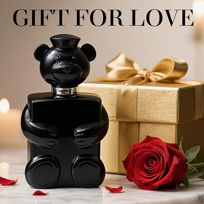 HONEY BEAR BLACK Long-Lasting Cologne for Men | Fresh Citrus & Woody Scent | Eau de Toilette 100ml Spray | Day to Night Fragrance