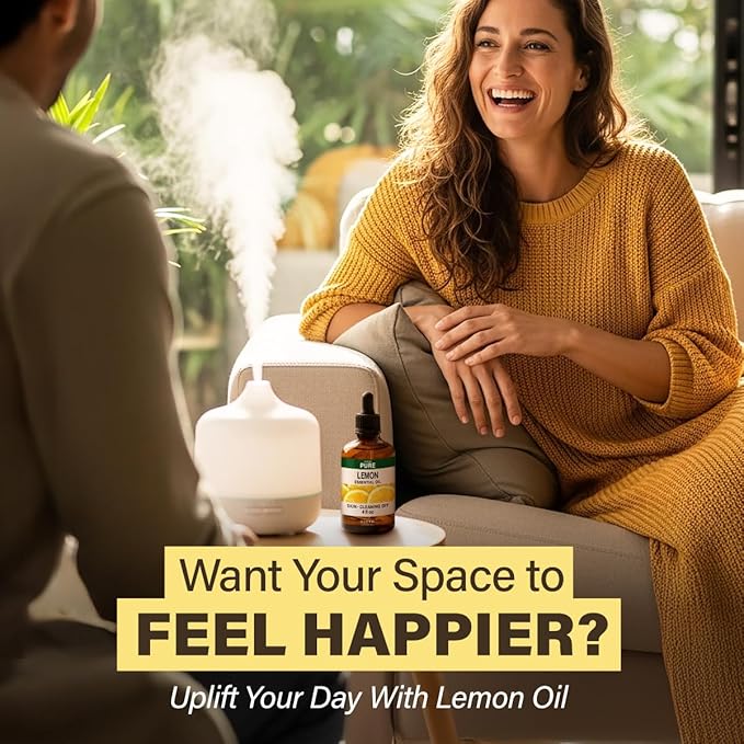 KUKKA Lemon Essential Oils - 4 Fl Oz - for Hair, Skin, Diffuser, Aromatherapy & DIY Soap Making Scent