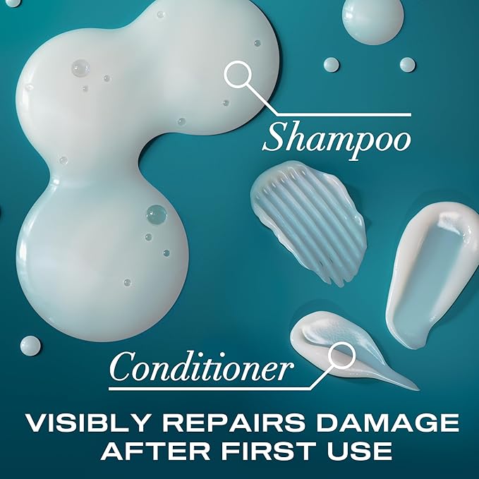 OGX Renewing + Argan Oil of Morocco Shampoo & Conditioner Set, Damage Repairing Shampoo & Conditioner Helps Strengthen & Repair Dry, Damaged Hair, Sulfate-Free Surfactants, 13 fl. Oz, 2 Pack