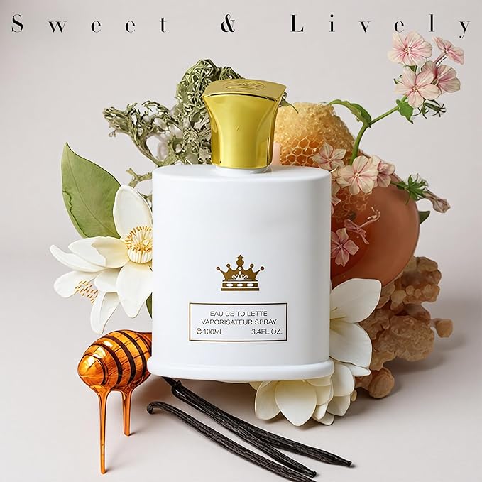 King-D White Long-Lasting Cologne for Men | Citrus, Aromatic & Woody Scent | Eau de Toilette 100ml Spray | Day to Night Fragrance