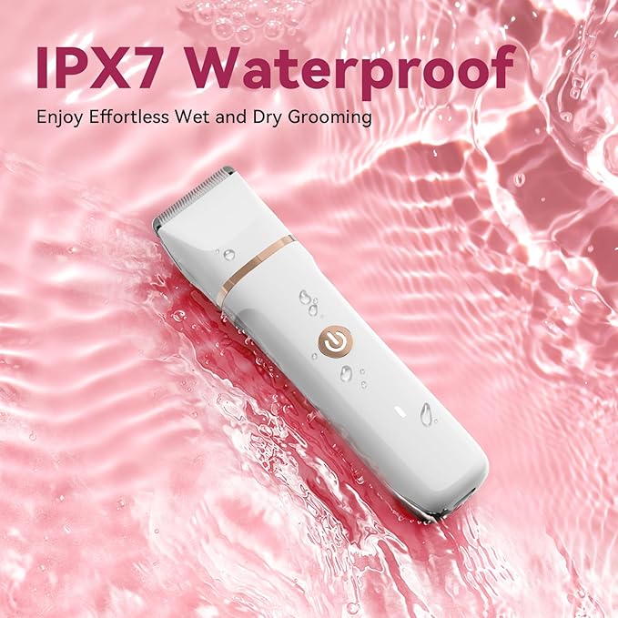 4-in-1 Electric Bikini Trimmer for Women - Painless Electric Razors for Facial/Body/Armpit/Pubic Hair, IPX7 Waterproof Replaceable Shaver Head & Nose Hair Trimmer for Travel, Gifts for Girlfriend Wife