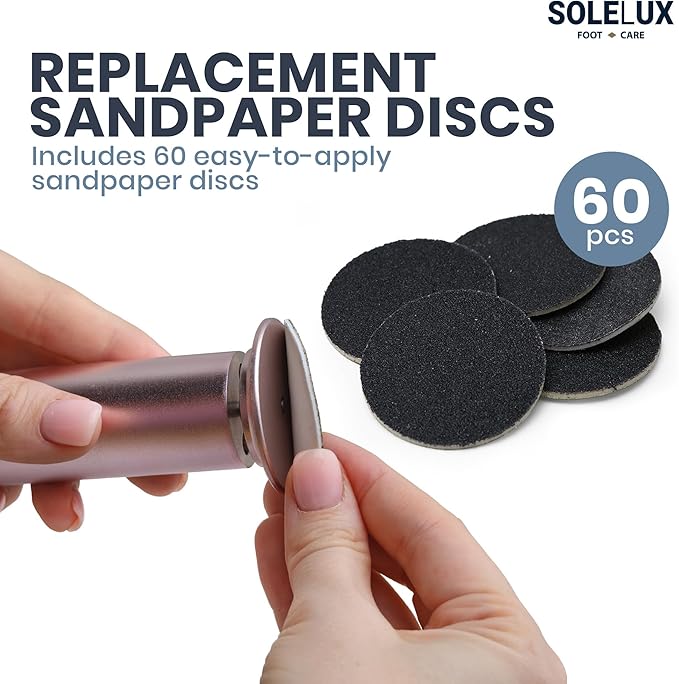 Upgraded 2025 Electric Foot File – Callus Remover for Women & Men with Adjustable Speed, 60 Sanding Pads & Dead Skin Exfoliation – at-Home Pedicure Tool for Dry, Cracked Feet (Pink)