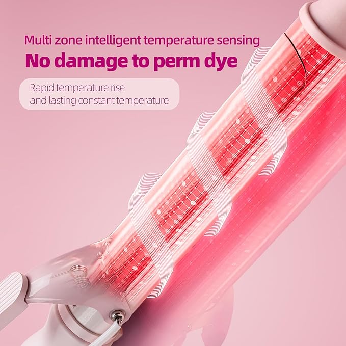 SVEY Ceramic 1.5-inch (About 3.8 cm) Extended Curling Iron, 1.5-inch (About 3.8 cm) Curling Iron can Create Any Curly Hairstyle - Suitable for Medium-Length and Long Hair.