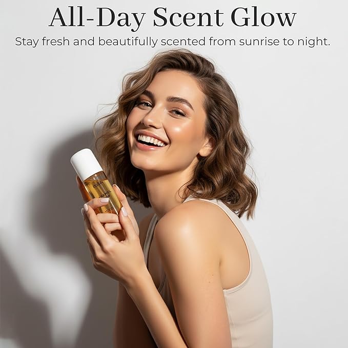 DUSA Caramel Glow Hair Perfume & Body Mist for Women – Long Lasting Body and Hair Mist, Vacation Spray & Perfume para el Cabello de Mujer with Nourishing Oil, 100 ml