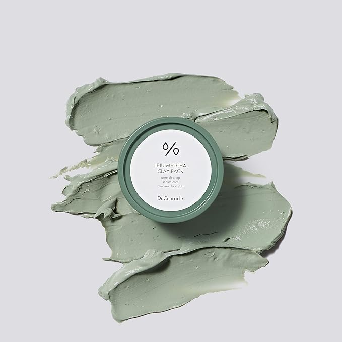 leegeehaam Dr.Ceuracle Jeju Matcha Clay Pack - Wash-Off Type Clay Facial Mask Pack for Cleansing Pore and Detoxifying Dull Skin, Korean Skincare for Stocking Stuffers (115g / 4.05 oz)