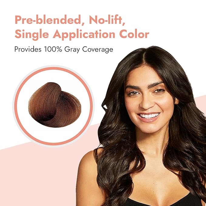 One N' Only Powder Hair Color Kit, Dark Golden Blonde, Permanent Color in Single Application, 100% Gray Hair Coverage without Lift, Just Add Water - No Developer Needed, Vegan and Cruelty Free