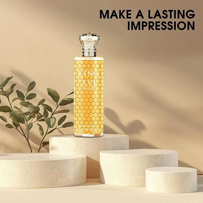King XVI Sensual Woody Fragrance for Men | Long Lasting Cologne Aromatic Scent, Eau de Parfum Natural Spray - Great Holiday Gift, 3.4 Fl Oz/100 Ml