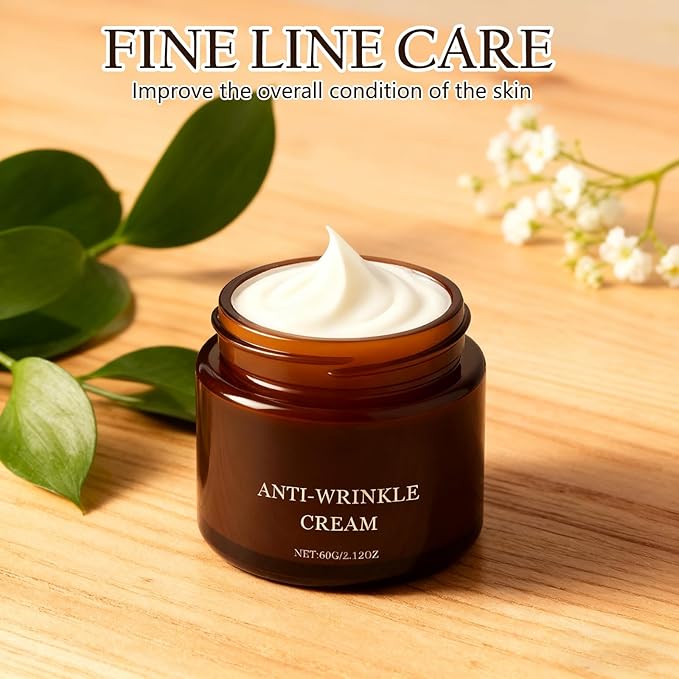 Retinol Anti-Wrinkle Cream, Firms and Lifts Skin, Improve Fine Lines，Restores Elasticity, Deep Hydration for All Skin Types (2PCS)