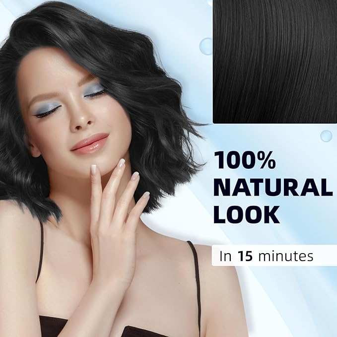 Ivnil Black Hair Dye Shampoo 3 in 1 Color Shampoo for Women & Men for Gray Hair Coverage for Instant Champu Para Canas