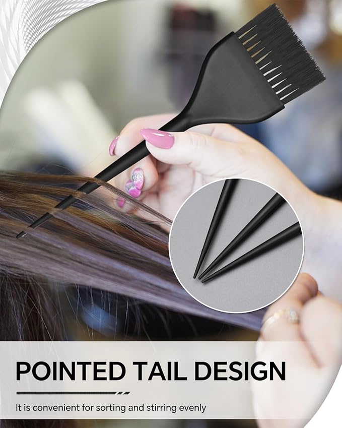3 Pack Hair Color Brush Set - Professional Hair Dye Brush for Hair Stylist, for Highlighting, Tint and Coloring Hair Sections - Women Men Salon Use Home DIY Dyeing