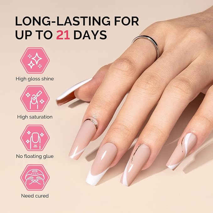 MelodySusie Fleurwee Plant Based Gel Nail Polish, Hema Free Light Mocha Nail Polish, Soak Off UV LED Gel Polish Gift for Women 21 Non Toxic Long Lasting Nail Art Manicure Salon DIY at Home B1402