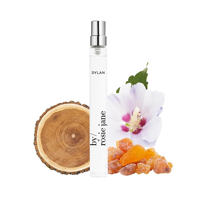 By Rosie Jane Travel Perfume Spray (Dylan) - Clean Perfume for Women - Non-Toxic Body Mist with Notes of Bergamot Blossom, Guaiac Wood & Amber Silk - Paraben, Sulfate & Phthalate Free (10ml)