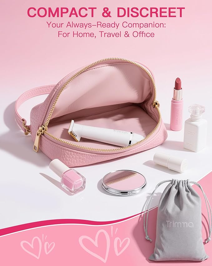 Trimma Bikini Trimmer for Women - 5 in 1 Waterproof Womens Electric Razor for Sensitive Skin, Rechargeable Portable Electric Body Razor (Leg, Arm, Bikini, Face, Nose, Eyebrow, Back)