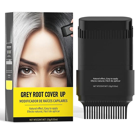 Gowwim Root Touch up Powder, Instantly Gray Hair Cover up Hairline Powder for Women & Men Waterproof and Sweatproof Root Cover Up Long-Lasting for Thinning & Loss Hair (Black4, 15g)