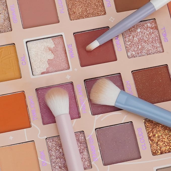 3-Piece Eye Makeup Brush Set with 20 Cotton Sticks – Soft, Dense Synthetic Bristles, Professional Eyeshadow Blending Brushes for Smooth Application – Includes Storage Pouch