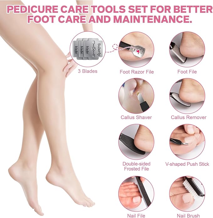 Electric Foot File - Callus Remover for Feet, Adjustable 3 Speed Foot Callus Remover with 16 in 1 Pedicure Tools Professional Foot Care, to Remove Dead Skin and Calluses Hard Skin Dry Cracks (White)
