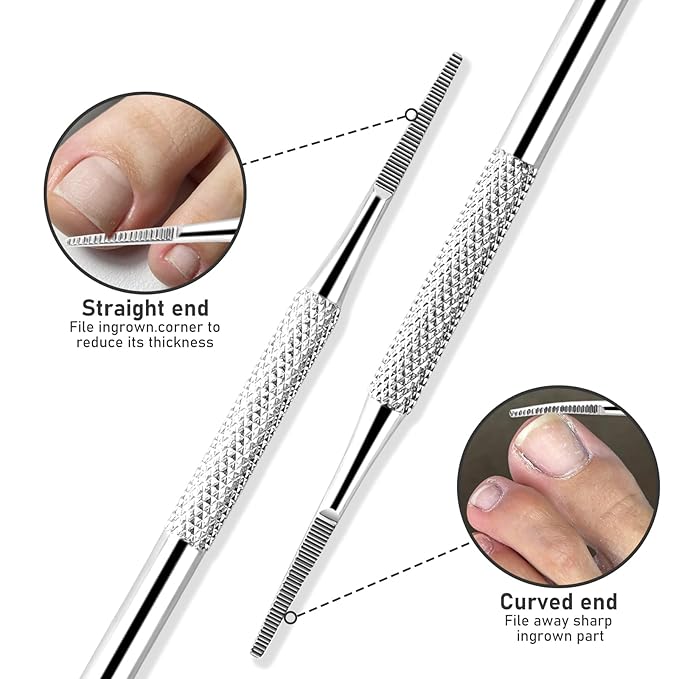Ingrown Toenail Tool Kit, Ingrown Toenail Removal Kit: Ingrown Toenail Clippers, Ingrown Toenail File and Lifters, Under Nail Cleaner - Professional Pedicure Tools Set for Effective Treatment