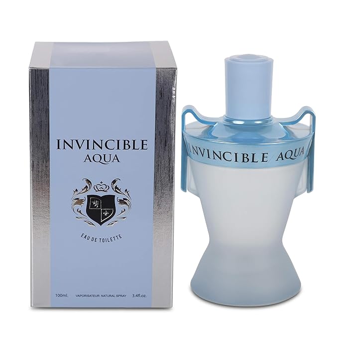Men's Cologne Invincible Aqua- Eau De Toilette Spray Perfume Fresh Scent 3.4 Fl Oz Daily Used