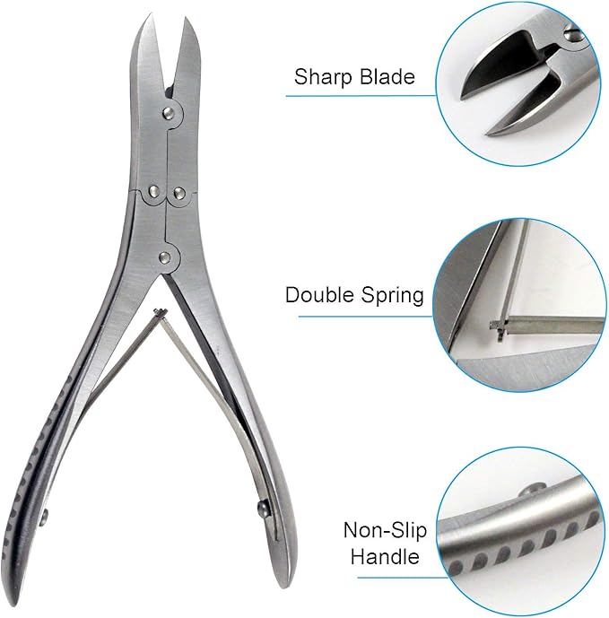 Toenail Clippers for Thick Ingrown Toenails - Professional Nail Cutter Nail Trimmer Podiatry Fingernail Clipper for Men Women Seniors Elderly Podiatrist Heavy Duty Stainless Steel Tool by Krisp Beauty