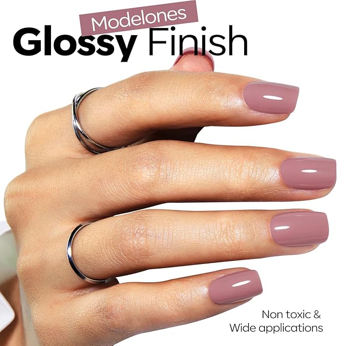 modelones Gel Nail Polish Rose Pink Purple Gel Polish Soak Off Winter Nail Polish Art Manicure Gift 15 ML