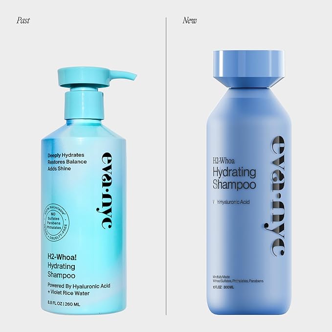 Eva NYC H2-Whoa Hydrating Shampoo, Inflused with Hyaluronic Acid and Voilet Rice Water, 8.8 fl oz
