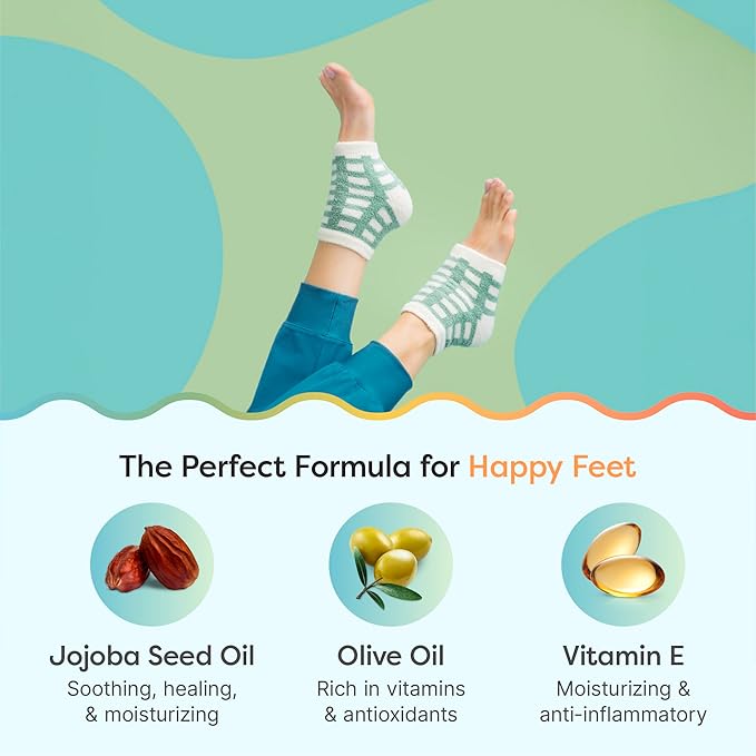 ZenToes Moisturizing Socks for Cracked Heel Treatment, Vitamin E, Olive Oil and Jojoba Oil Heel Socks, Stocking Stuffers for Women, Spa Self Care Gifts for Women (Green Gingham & Multi Plaid, Regular)