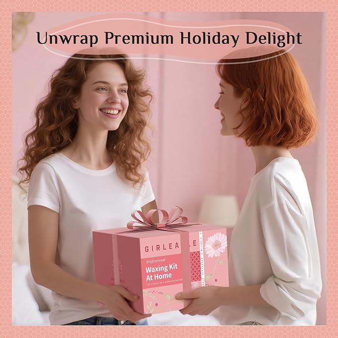 Waxing Kit for Women and Men, GIRLEARLE Wax Warmer Hair Removal at Home with Beads, Multiple Formulas Target Different Types of Sensitive Skin Body, Brazilian Bikini, Eyebrow, Facial