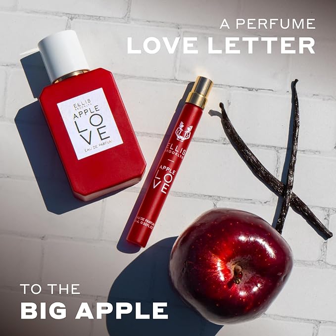 Ellis Brooklyn APPLE LOVE Eau De Parfum Gift Set- Perfume for Women, Amber Gourmand, Apple Scented, Vegan, Cruelty-Free, Sustainable Ingredients, Made in USA, 50ml and 10ml