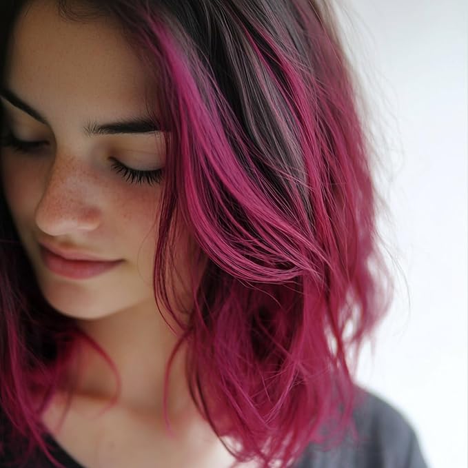 Hair Color Spray, Temporary Hair Dye for Women & Men, Vibrant Colors Hair Wax Gray Hair Cover for Party, Halloween, Cosplay (Hot Pink, 120 ML)