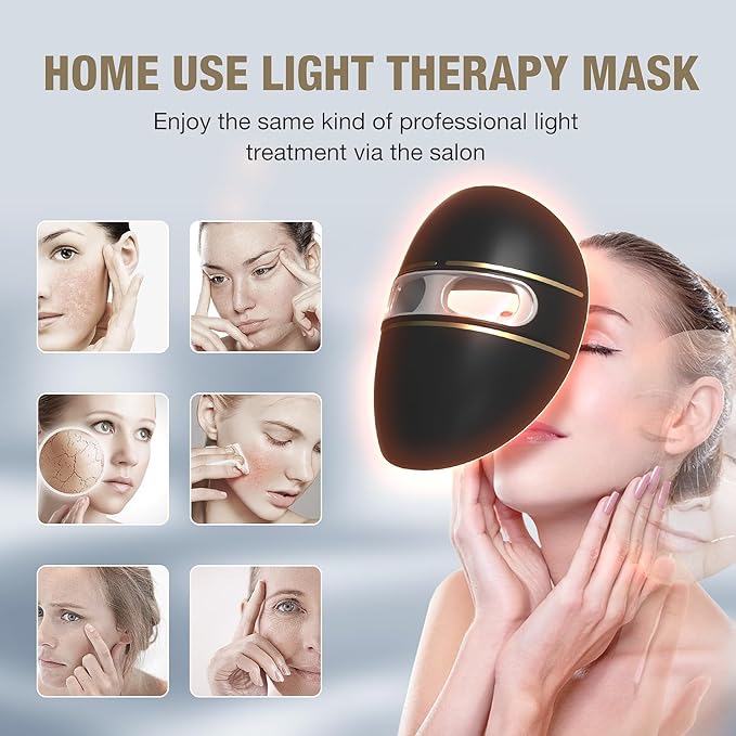 Pro-Grade FSA LED Light Therapy Facial Mask- HSA Salon Treatment for Acne, Wrinkles & Redness at Home