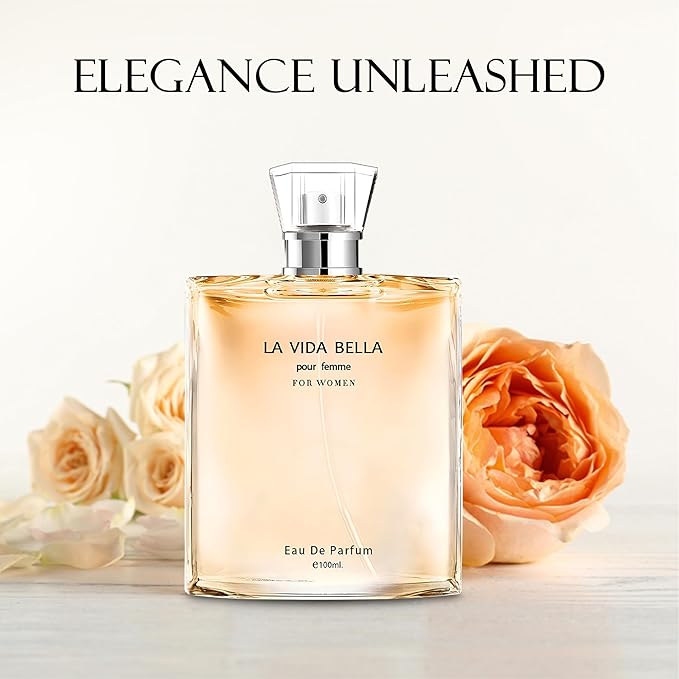 3PCS La Vida Bella Perfume for Women Long Lasting Fragrance Eau de Parfum Floral & Sweet Women's Perfume Daily Used 3.4 Fluid Ounce
