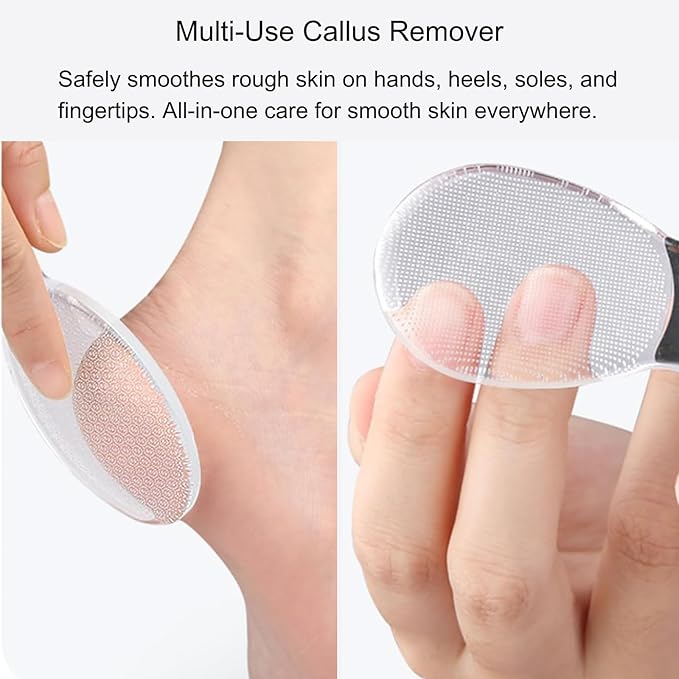 Nano Glass Foot File 2 in 1, Foot Scrubber Callus Remover, Foot Care Pedicure Tool, Portable Foot Scrubber for Dead Skin Removal, Cracking, Wet and Dry Feet,Unique Bowling Shape Design