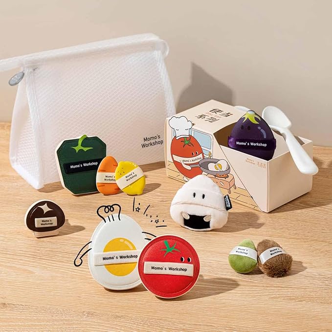 11-Piece Bento Box Makeup Sponge & Puff Set, Food Theme Beauty Foundation Puffs, 5 Types for Foundation, Concealer, Powder, Cream & Liquid Makeup, with Portable Storage Case