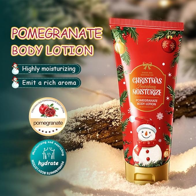 3 Pcs Winter Fruit Scents Body Lotion for Dry Skin,Pomegranate Coconut Oil and Shea Butter Fragrance Body Care Cream for Moisturizing,Soothing,Nourishing and All Skin Types,3.53 Fl Oz/Pcs