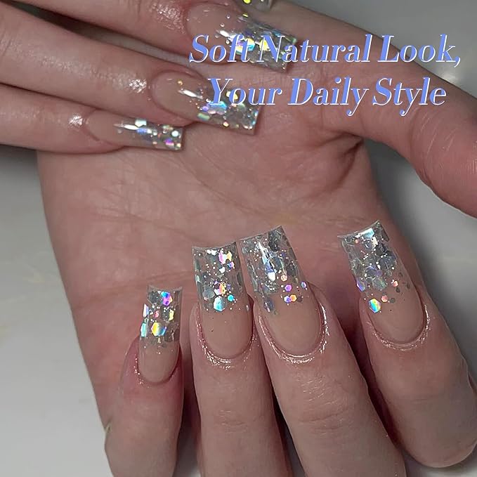 Born Pretty Christmas Silver Glitter Gel Nail Polish Shiny Silver Gel Polish Nail Art Design Manicure DIY at Home 15ml