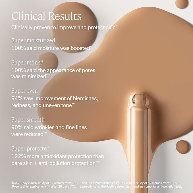 ILIA - Super Serum Skin Tint SPF 40 | Non-Comedogenic, Vegan, Lightweight to Help Against Blue Light, + Pollution while Hydrating, Smoothing, + Refining (Roque ST18, 1 fl oz | 30 ml)