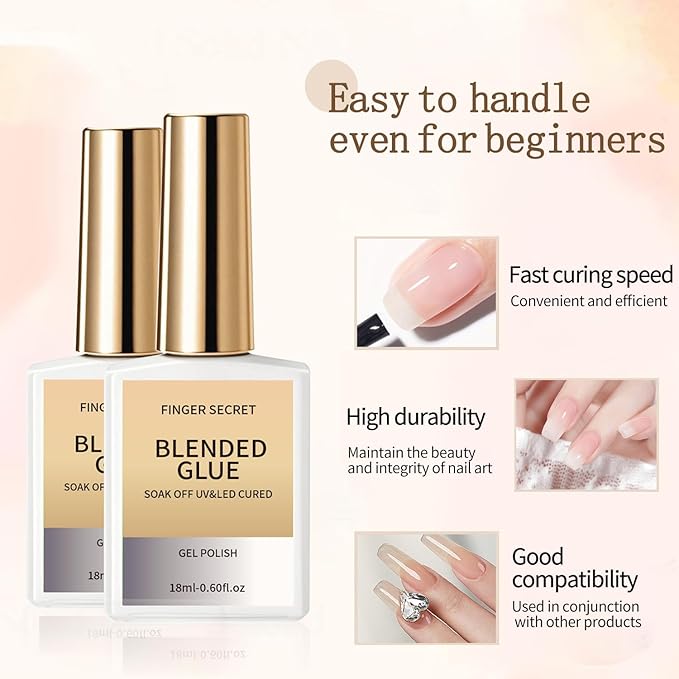 18ml Strong Hard Gel - Nail Pre Primer Before Base Coat for Builder Gel Polish Artificial Acrylic Nails Press on Nail Tips, Prevent Lifting Professional-Grade Nail Supplies for Salon