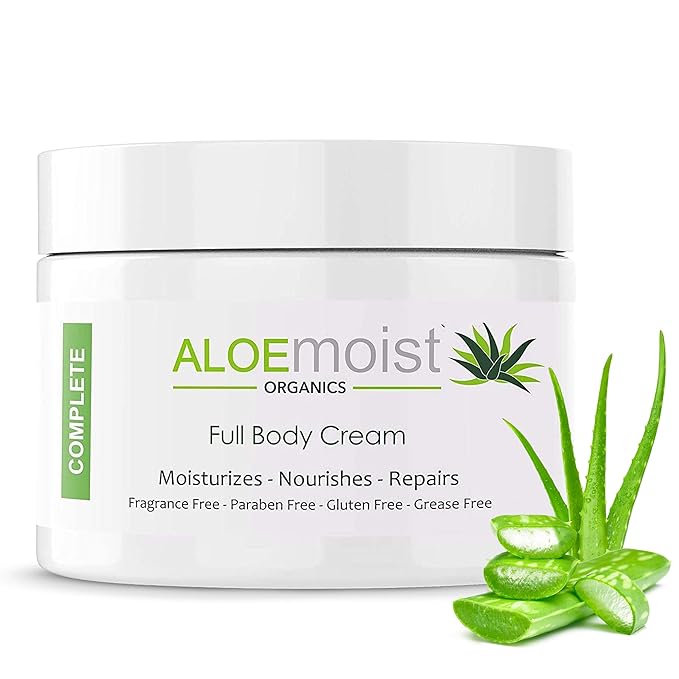 Organic Aloe Vera Lotion - Face & Body Moisturizing Cream with Natural Aloe Vera, Vitamin E Oil, Vitamin C, Retinol Cream, Shea Butter – Anti Aging Face Moisturizer for Women, Dry Skin (4 oz - 2pk)